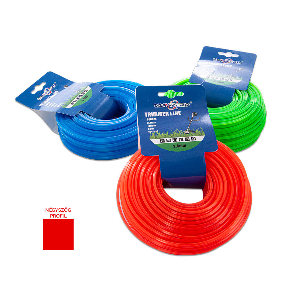 Fűkasza damil négyzetes profillal 2,4 mm x 50 m