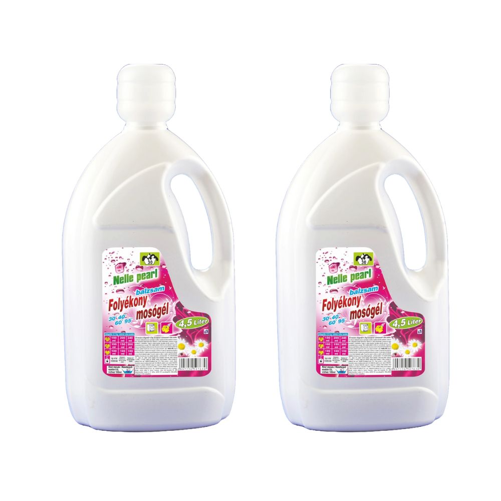 Nelle Pearl Folyékony Mosógél 2x4,5L – Hosszan tartó tisztaság két flakonban