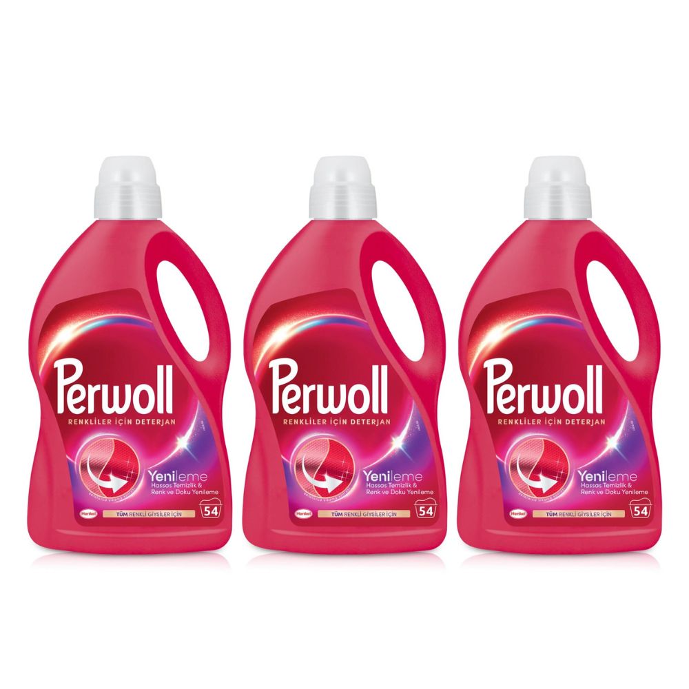 3db Perwoll Renew & Repair Kímélő Mosógél Színes 3x3L– Ruhák Megújítása És Védelme