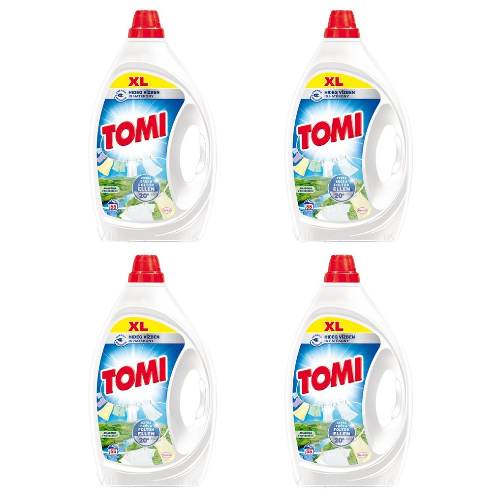 4db Tomi Amazónia Frissessége Folyékony Mosószer Mosógél 220 mosás 4x2475ml