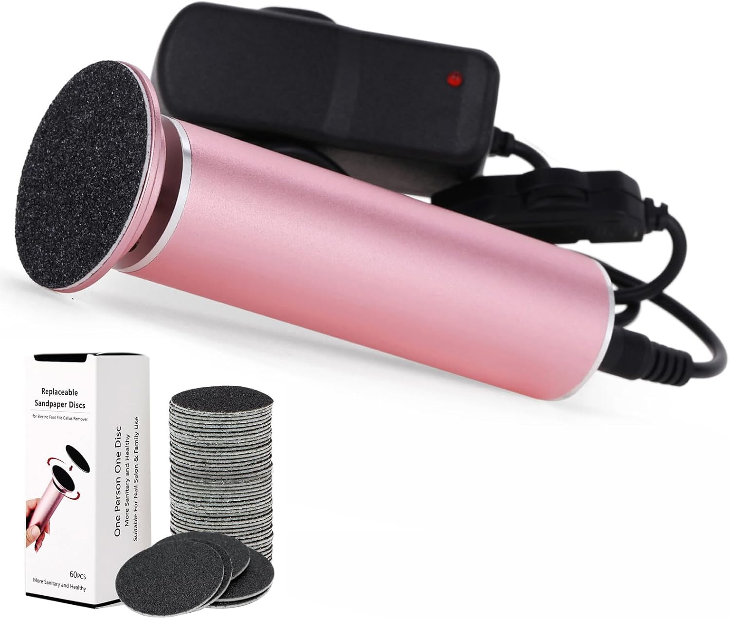 Elektromos Sarokreszelő és Bőrkeményedés-eltávolító – Állítható Sebességgel, Professzionális Pedikűr Eszköz Cserélhető Csiszolókorongokkal