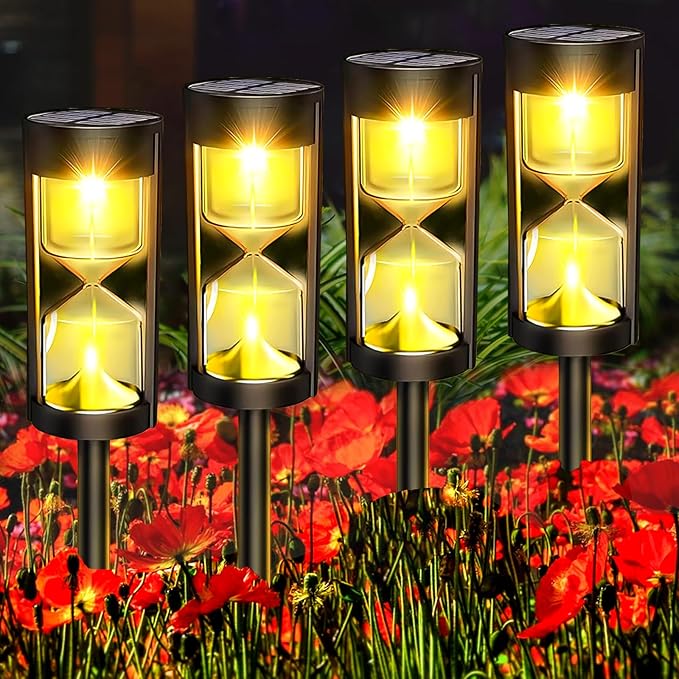 Napelemes Homokóra LED Kerti Lámpa – Dekoratív Kültéri Világítás 4db Szett