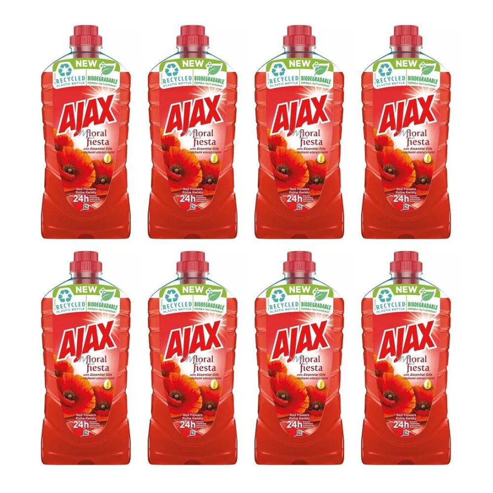 8db AJAX Floral Fiesta Red Folyékony Háztartási Tisztítószer 8x1L