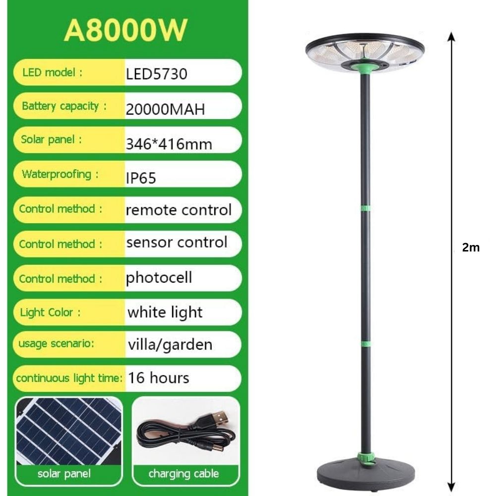 Állítható Magasságú Hordozható Kültéri Torony Lámpa 2m