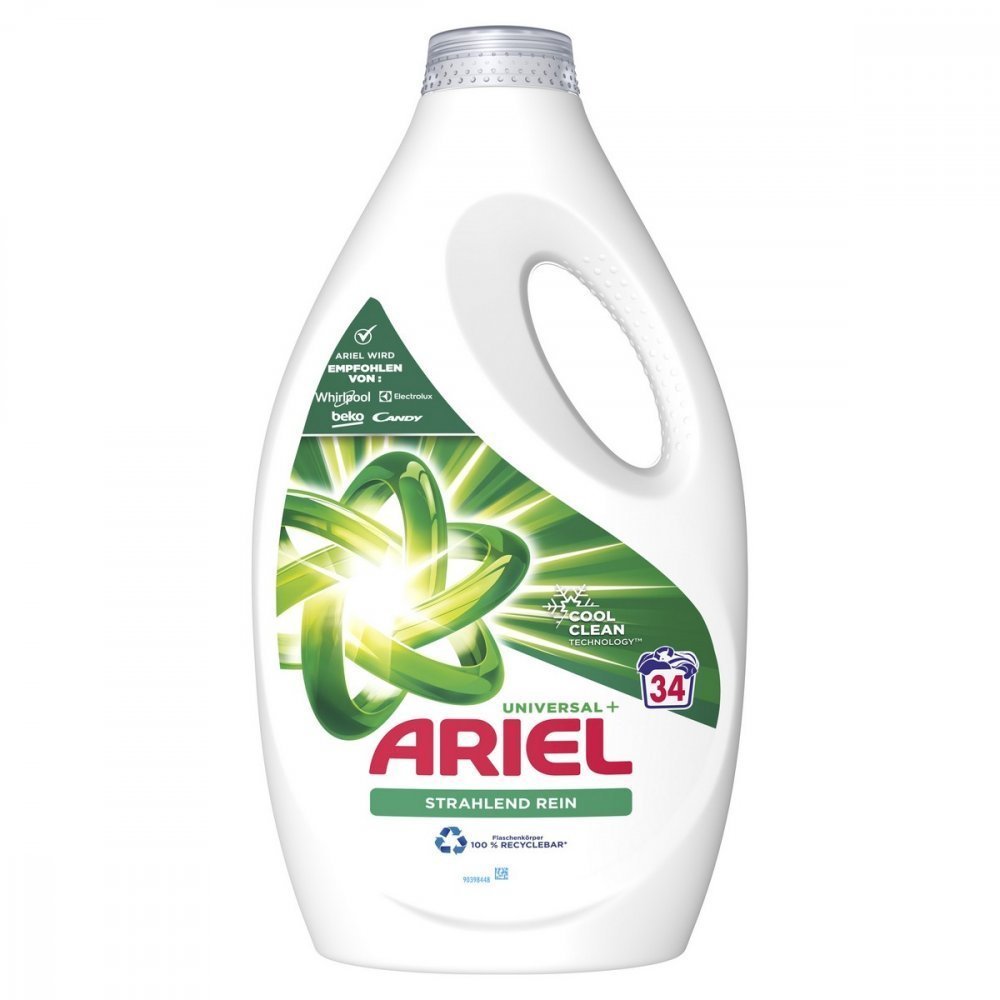 Ariel Universal+ Folyékony Mosószer Mosógél 34 Mosás 1700ml