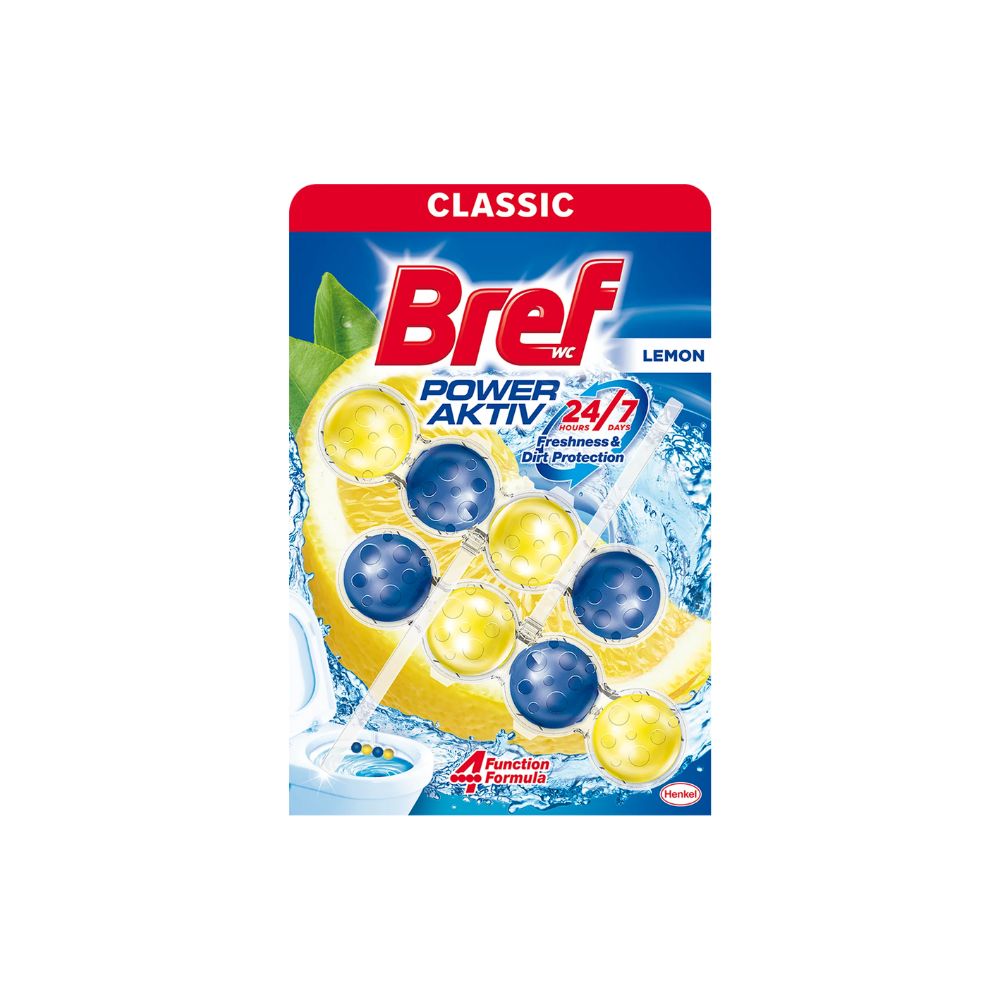 Bref Power Aktív WC Tisztító Lemon 2x50g
