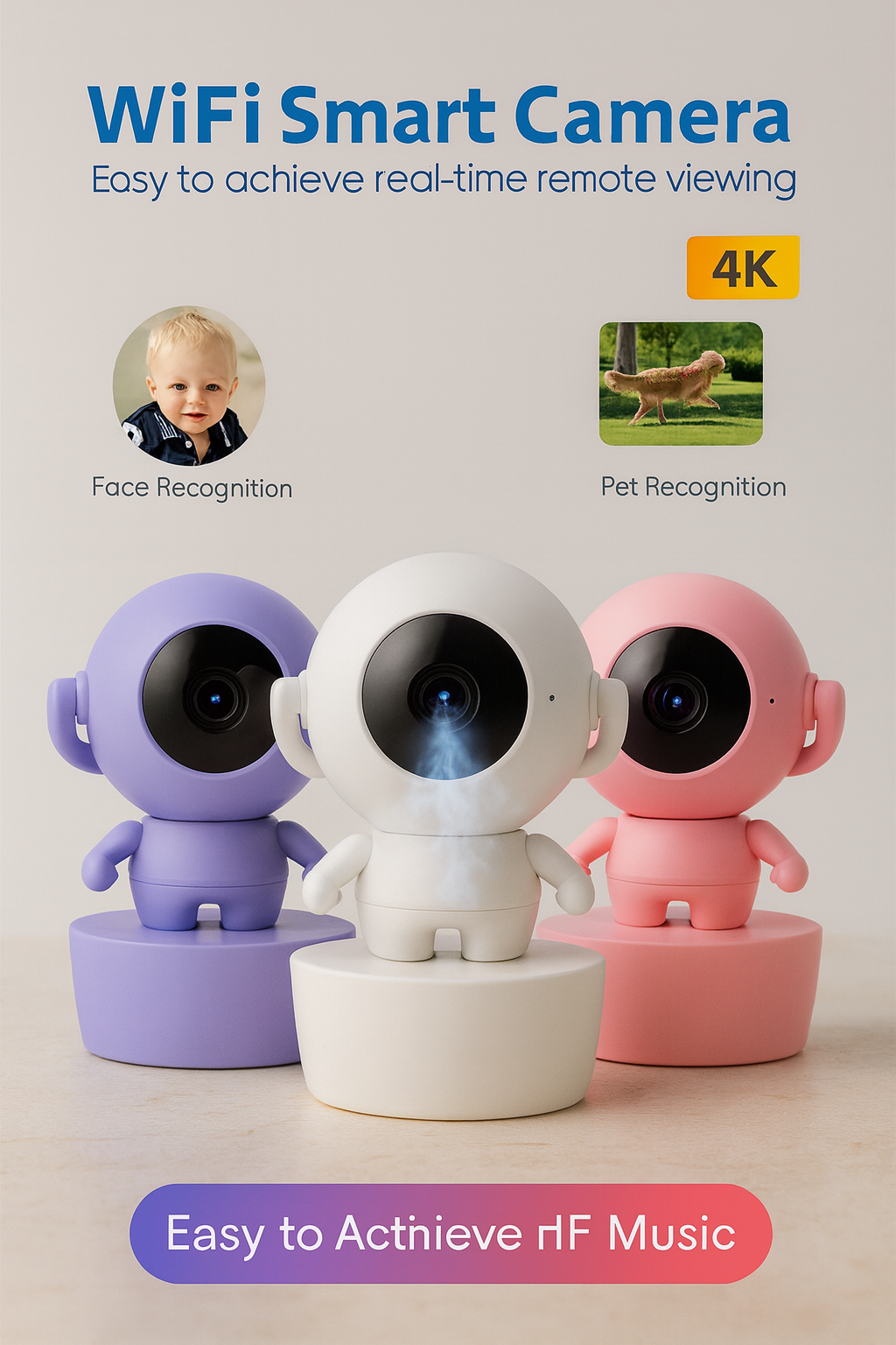A6 WiFi Smart Camera 4K – Babaőr, Háziállat- és Otthonfelügyeleti Okos Kamera