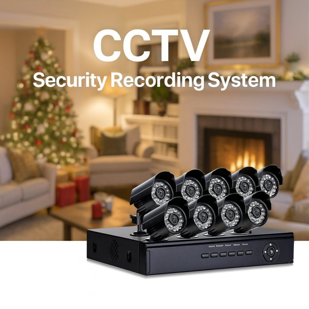 8 Kamerás CCTV Biztonsági Kamerarendszer Rögzítővel