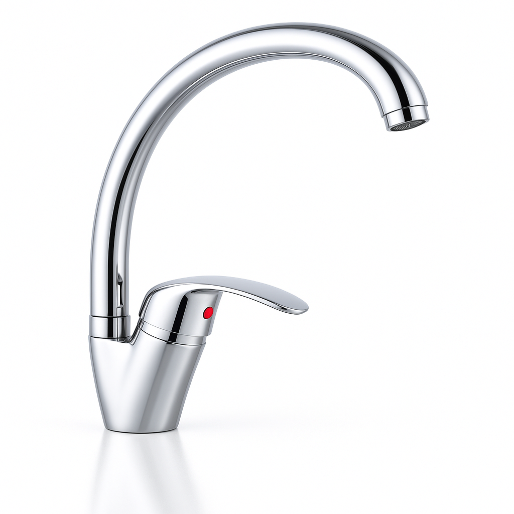 H-03 egykaros konyhai mosogató csaptelep – króm