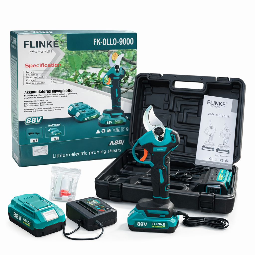 Akkumulátoros Ágvágó Olló Szett – 88V, 2 Akkumulátorral, Kofferben