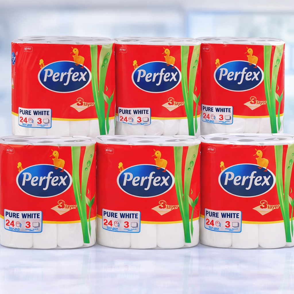 Perfex Pure White 3 Rétegű Toalettpapír Nagycsomag – 6×24 tekercs