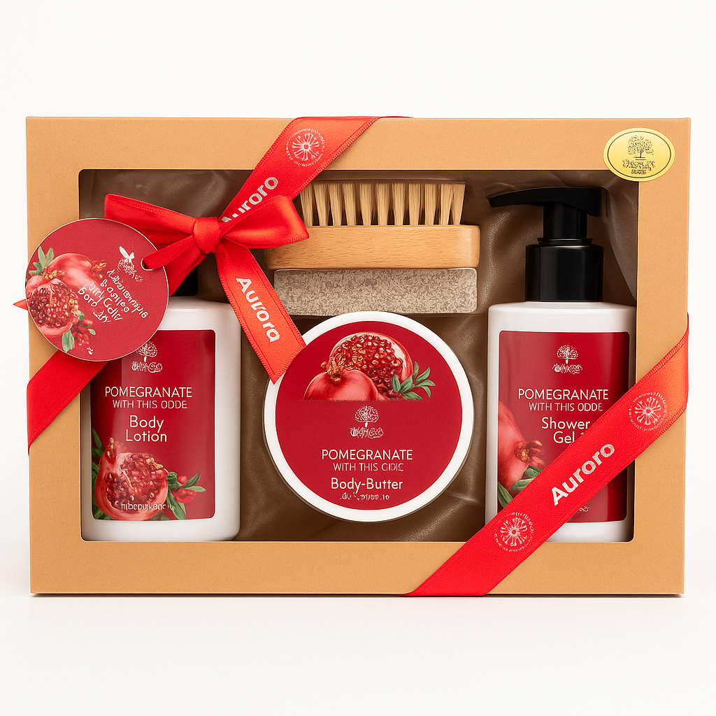 Gránátalma illatú wellness ajándékcsomag – Aurora