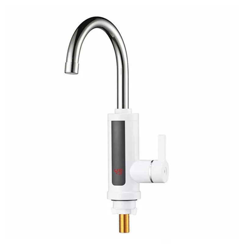 Átfolyós elektromos vízmelegítő csap LED kijelzővel fehér színben - 3000W