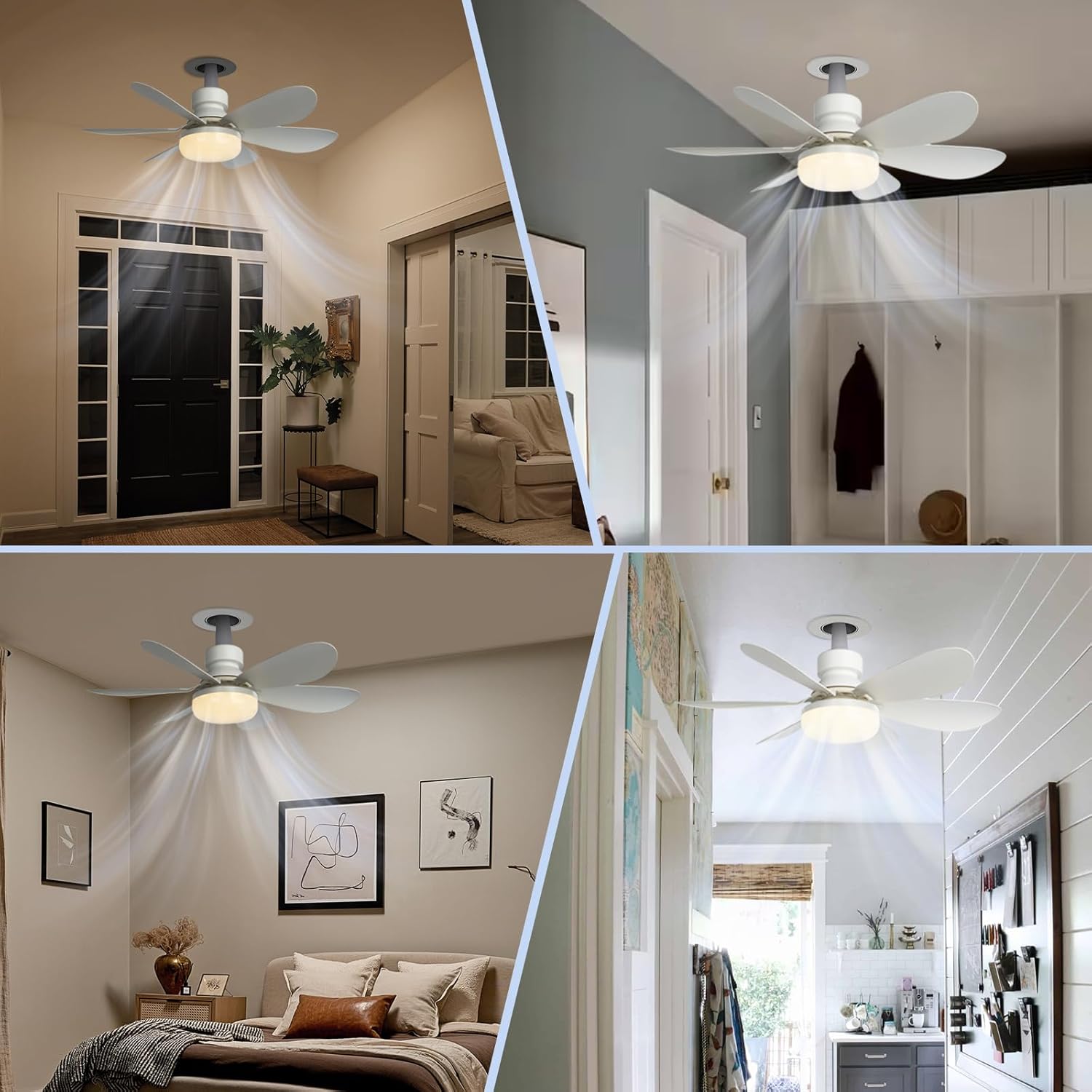 Flower LED Mennyezeti Ventilátor Lámpa – 40 W, E27, virág-design, szupercsendes