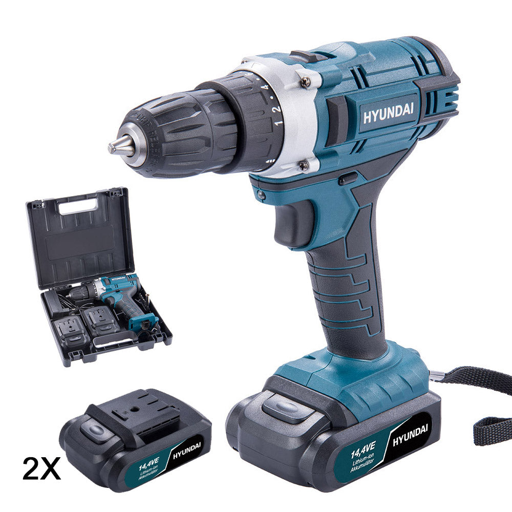 Hyundai HYD-14,4VE-Li Akkus fúró-csavarozó 2 db akkumulátorral 1500 mAh Li-ion