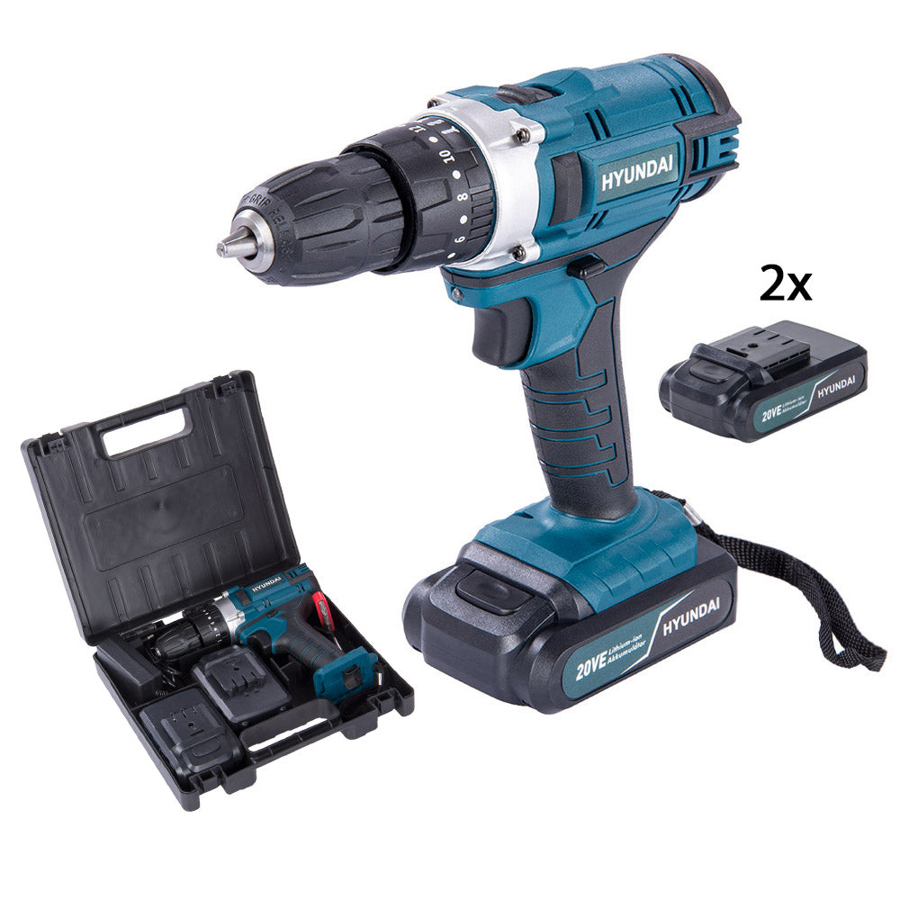 Hyundai HYD-20VE-Li Akkus fúró ütvefúró-csavarozó 2 db akkumulátorral 1500mAh