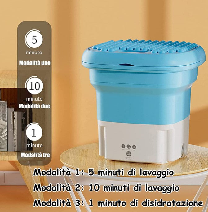 FoldyWash™ – Összecsukható Hordozható Mini Mosógép