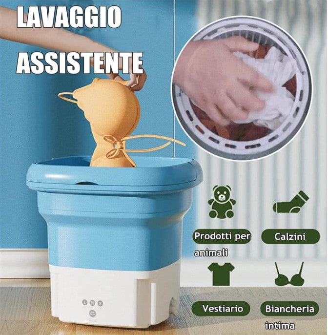 FoldyWash™ – Összecsukható Hordozható Mini Mosógép