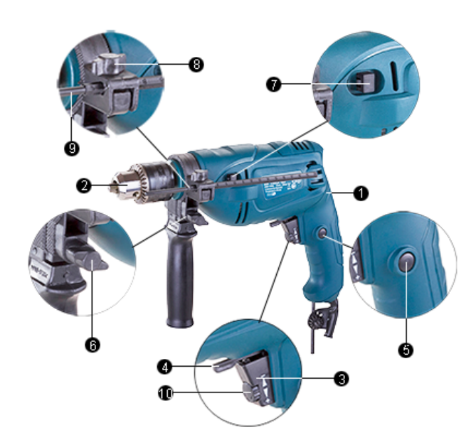 Hyundai HYD-223A Ütvefúró, 650W Teljesítmény