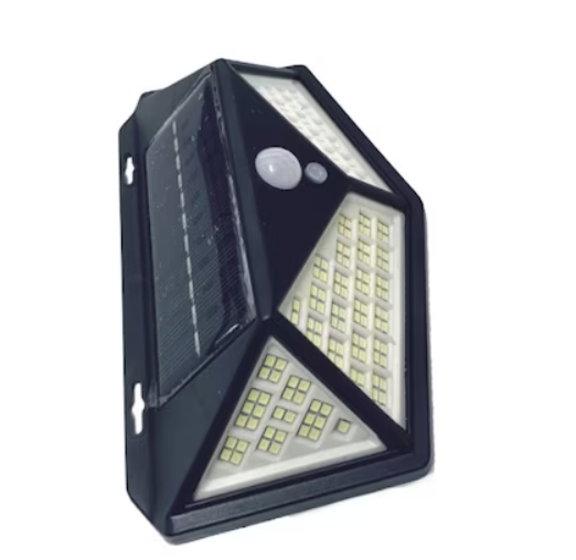 Solar fali lámpa mozgásérzékelővel 100 LED