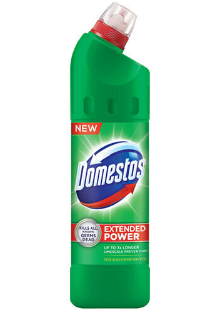Domestos Extended Power Fertőtlenítő WC Tisztító - Hosszantartó Védelem és Extra Erő