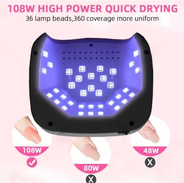 SUN AB-9 268W UV LED Műkörmös Lámpa Gél Lakkhoz és Műkörömhöz