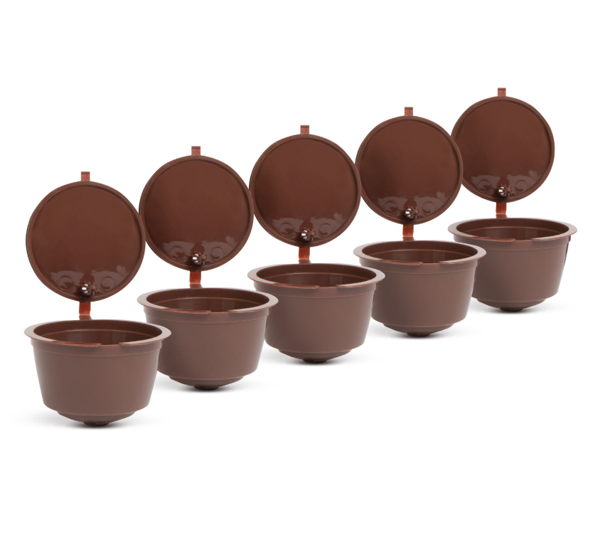 Újratölthető Műanyag Kávékapszula 5 db