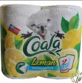 Coala Citromos Mega Kéztörlő 2 tekercses 2 rétegű
