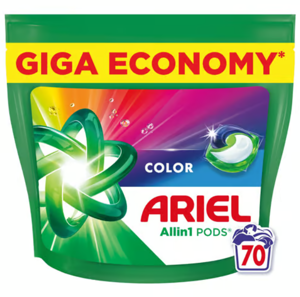 Ariel All-in-1 PODS Color Mosókapszula – Giga Economy, 70 mosás
