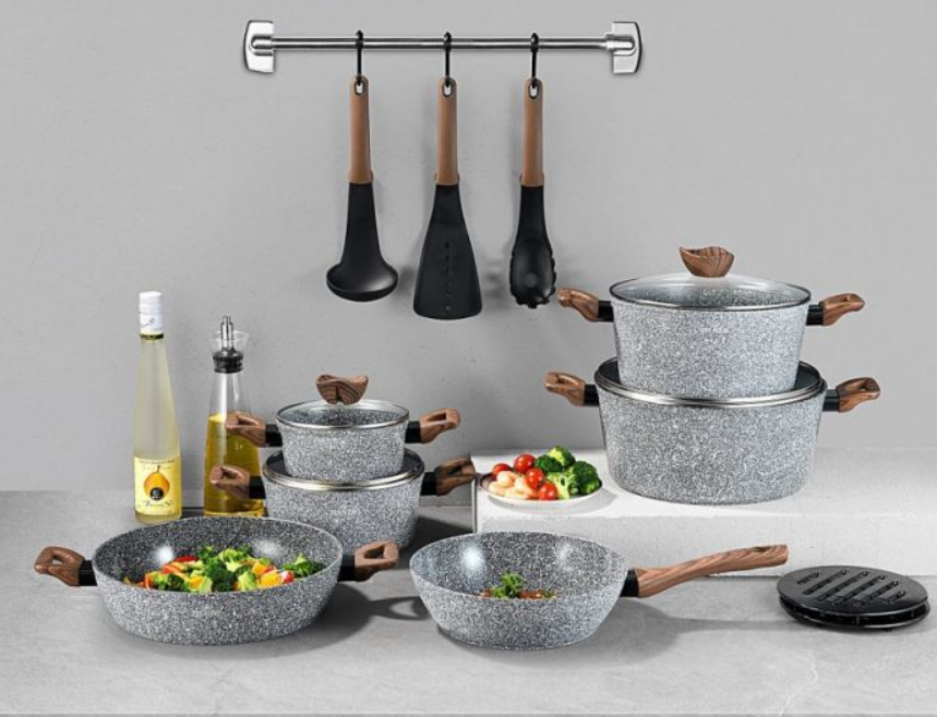 15 részes Márvány-Kerámia Bevonatú Edénykészlet ZILNER FORES