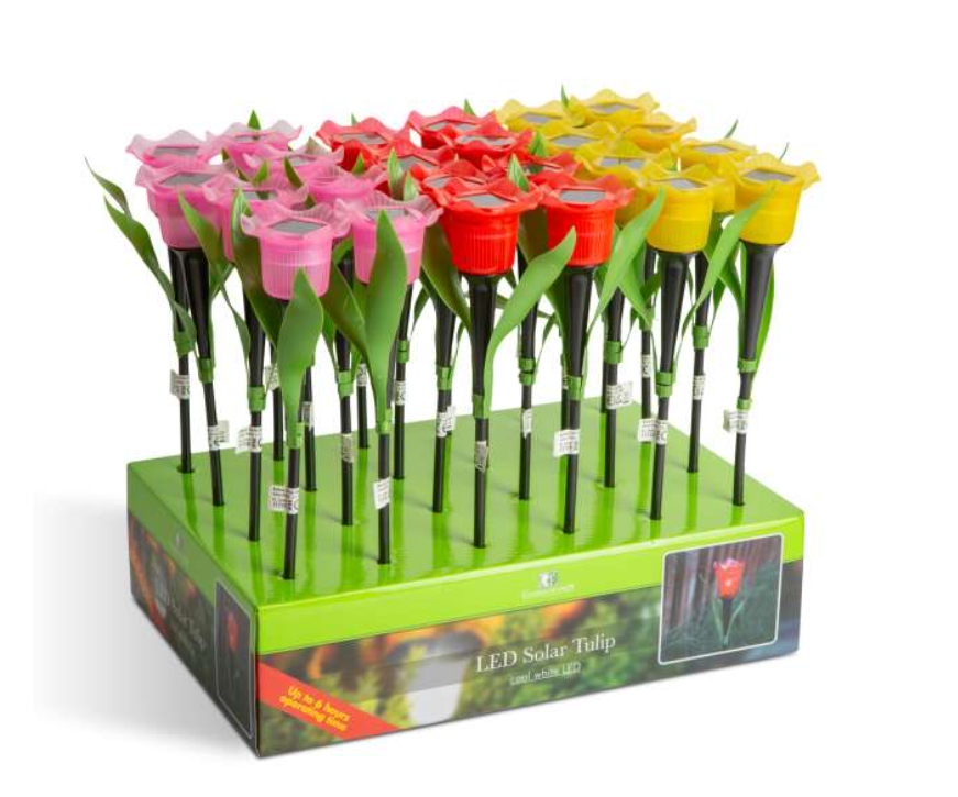 6 db-os LED Szolár Tulipán Kerti Dekor Lámpa