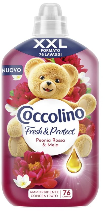 Coccolino Fresh & Protect – Peonia Rossa & Mela Öblítő XXL