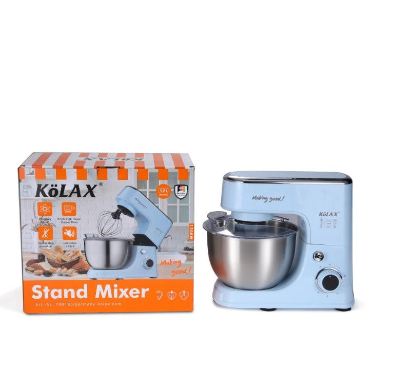 KoLAX Stand Mixer konyhai robotgép 1200W, 5,2L – bolygóműves (planetáris) keverés, túlmelegedés-védelem