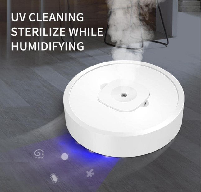 Csendes Mini Párásító UV Sterilizáló Funkcióval – körkörös (intelligens) párásítás, hordozható, LED fénycsík