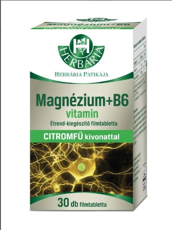 Herbária Magnézium+ B6+ Citromfű Filmtabletta - 30 db