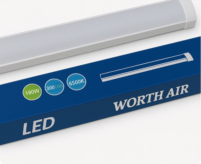 Worth Air 120cm LED Lámpa – 180W, 300 LED, 6500K Hidegfehér Fény, Mennyezeti Fénycső
