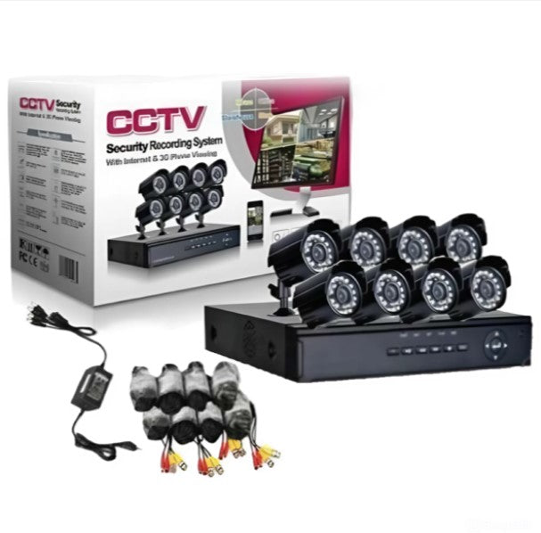 8 Kamerás CCTV Biztonsági Kamerarendszer Rögzítővel
