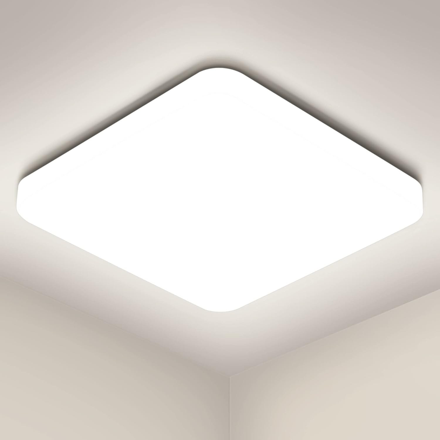 LED Mennyezeti Panel 24W Lámpa – E27 Kompatibilis – 17cm Átmérő – Kocka Forma