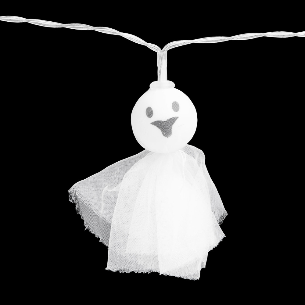 Halloween-i LED-es fényfüzér - szellem