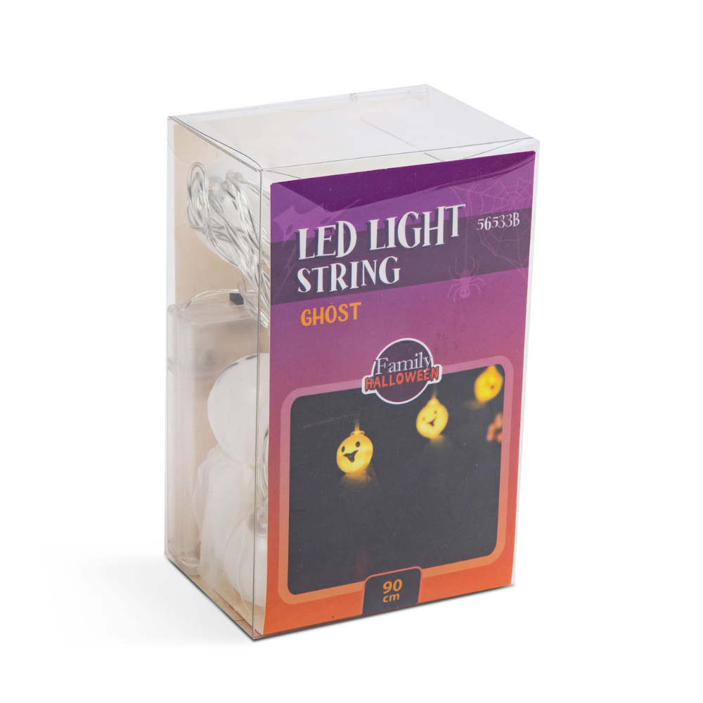 Halloween-i LED-es fényfüzér - szellem