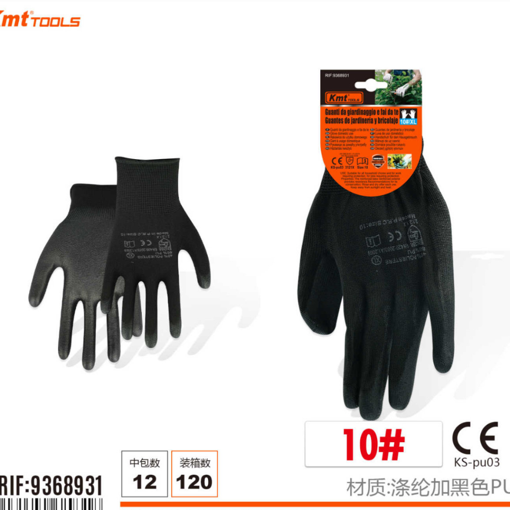 1db fekete munka védelmi kesztyű