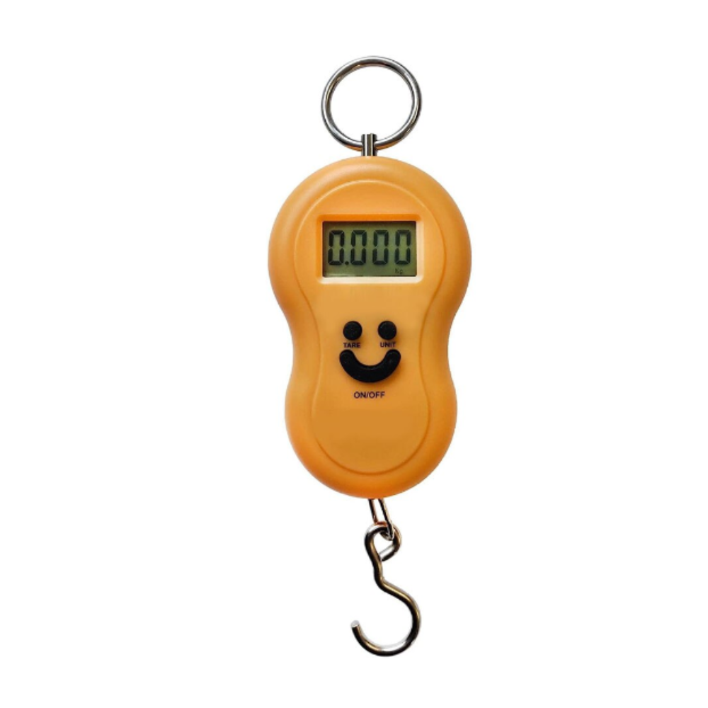 Edgar elektronikus mérleg, hordozható, kézi, elemmel működő, maximális kapacitás 40 kg