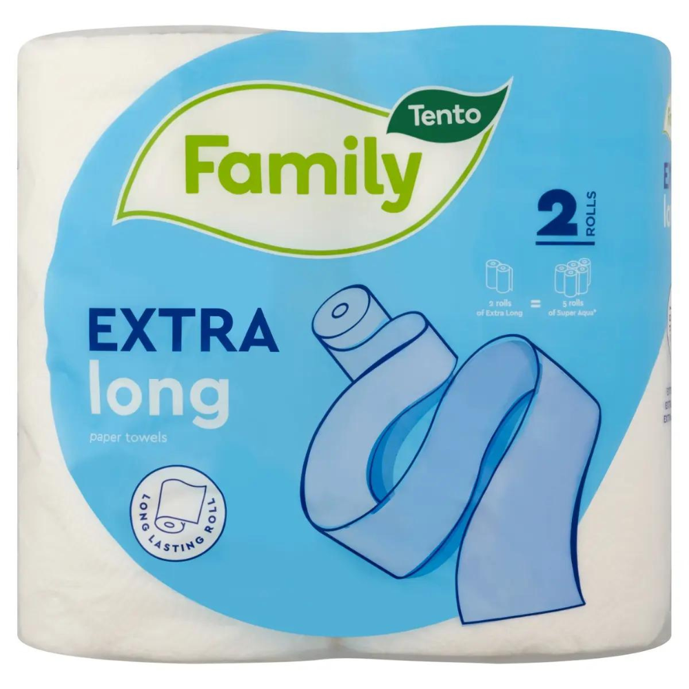 Tento Extra Long háztartási papírtörlő 2 tekercs
