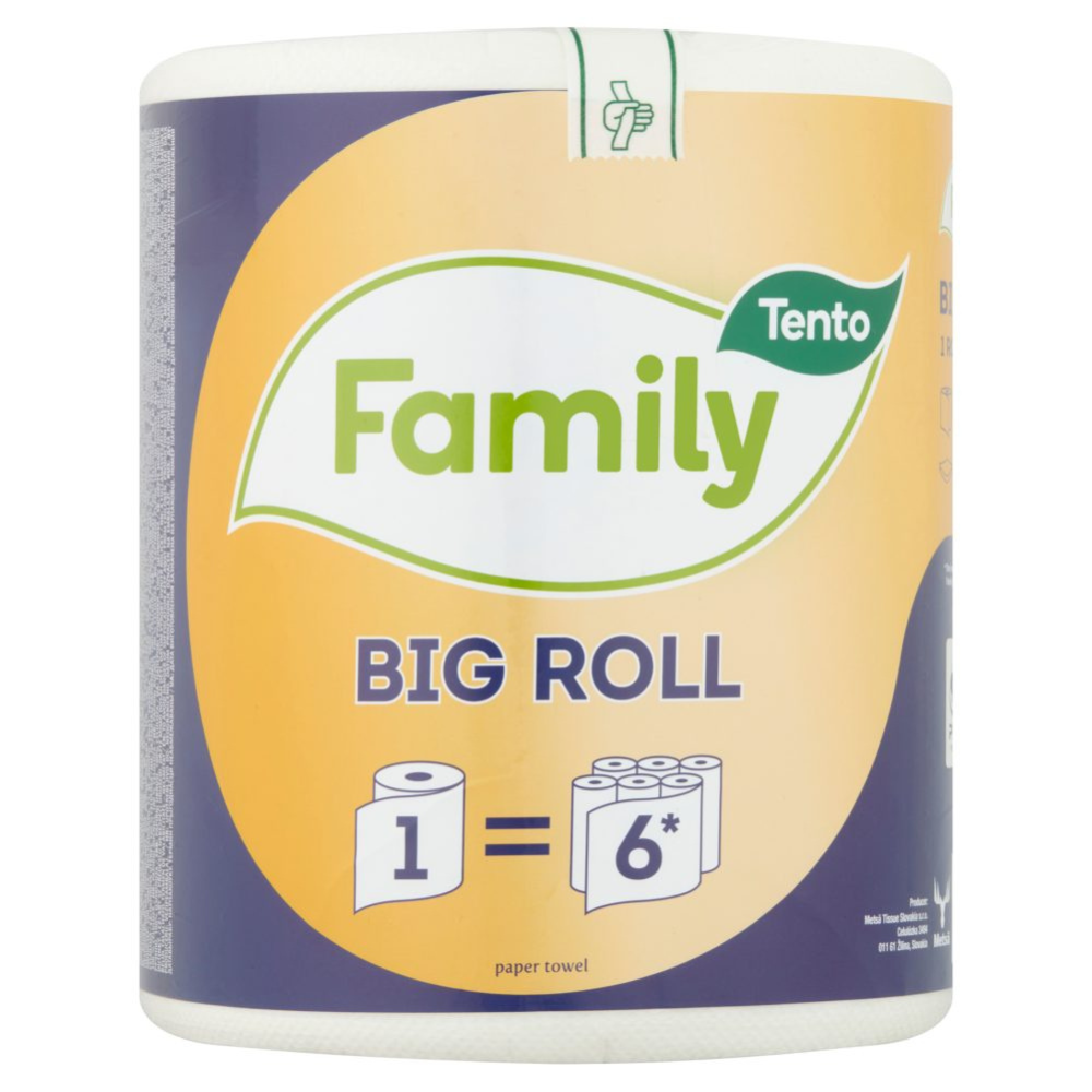 Tento Family Big Roll háztartási papírtörlő/kéztörlő, 2 rétegű