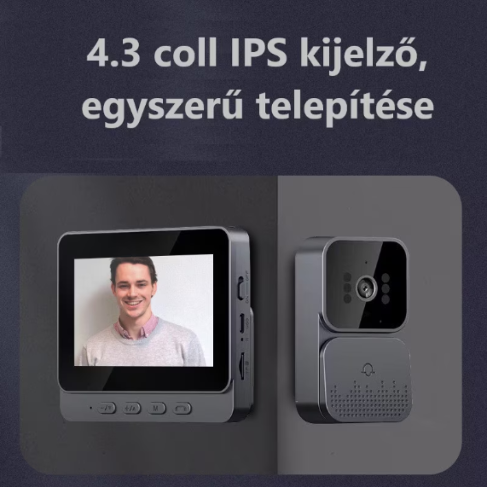 SmartSecuro Vezeték nélküli videós kapucsengő éjjellátó funkcióval
