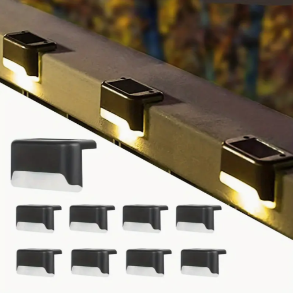 12 db Napelemes LED-es lépcsőfok-lámpa