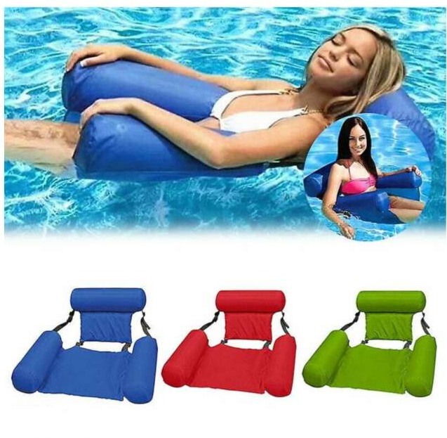 Felfújható vízi fotel kartámasszal & italtartóval