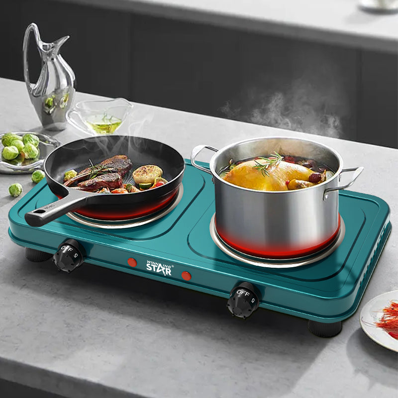 Winning Star – Dupla Elektromos Főzőlap (1000W + 1000W)