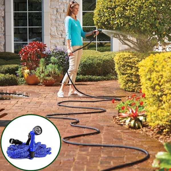 Csavarodásmentes táguló locsolócső, locsolófejjel- 60 m