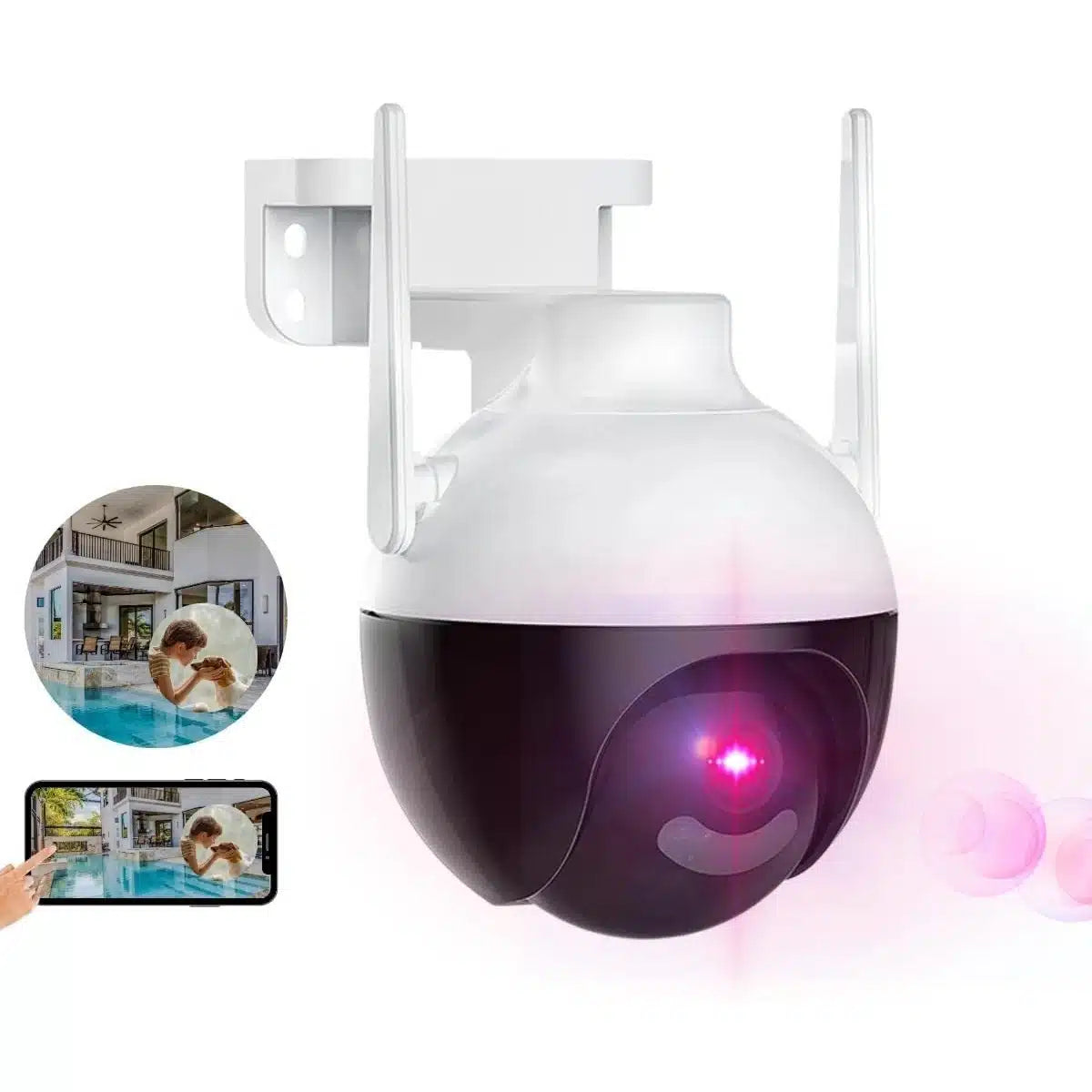 4K Ultra HD Wi-Fi IP Gömb Kamera – 360° panoráma, IP66, 5× optikai zoom, intelligens humán-detektor